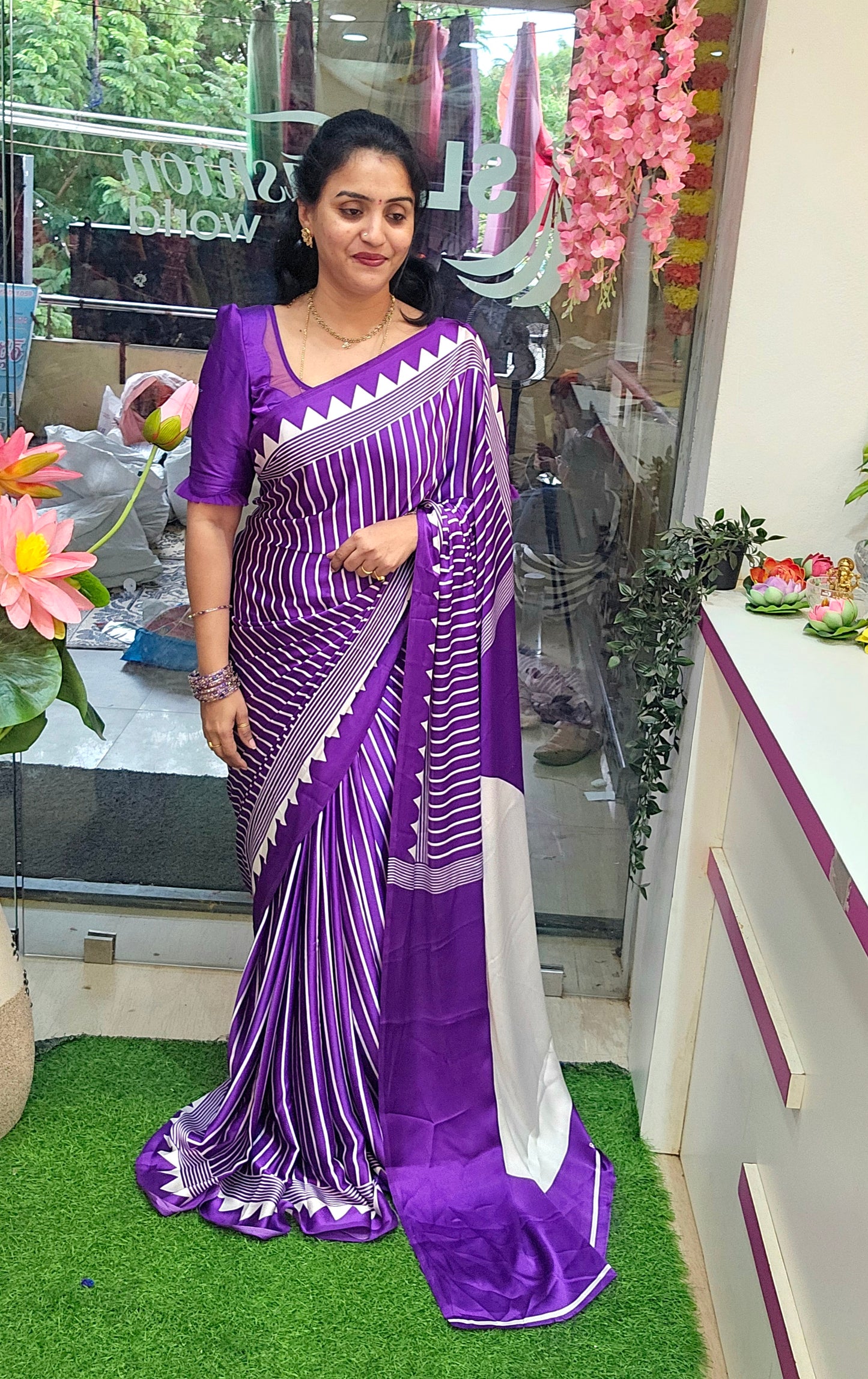 Saree un stitched blouse - SLS70