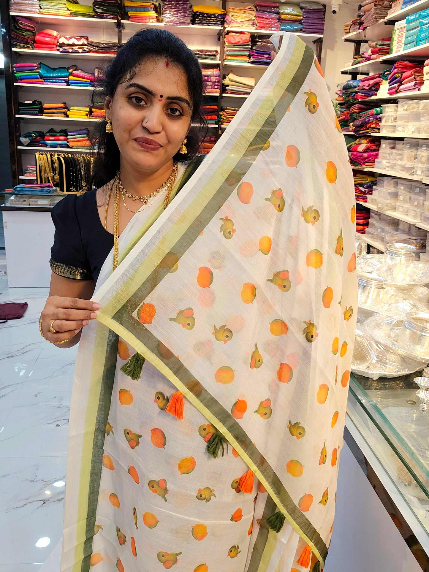 Saree un stiched blouse code SLS 689