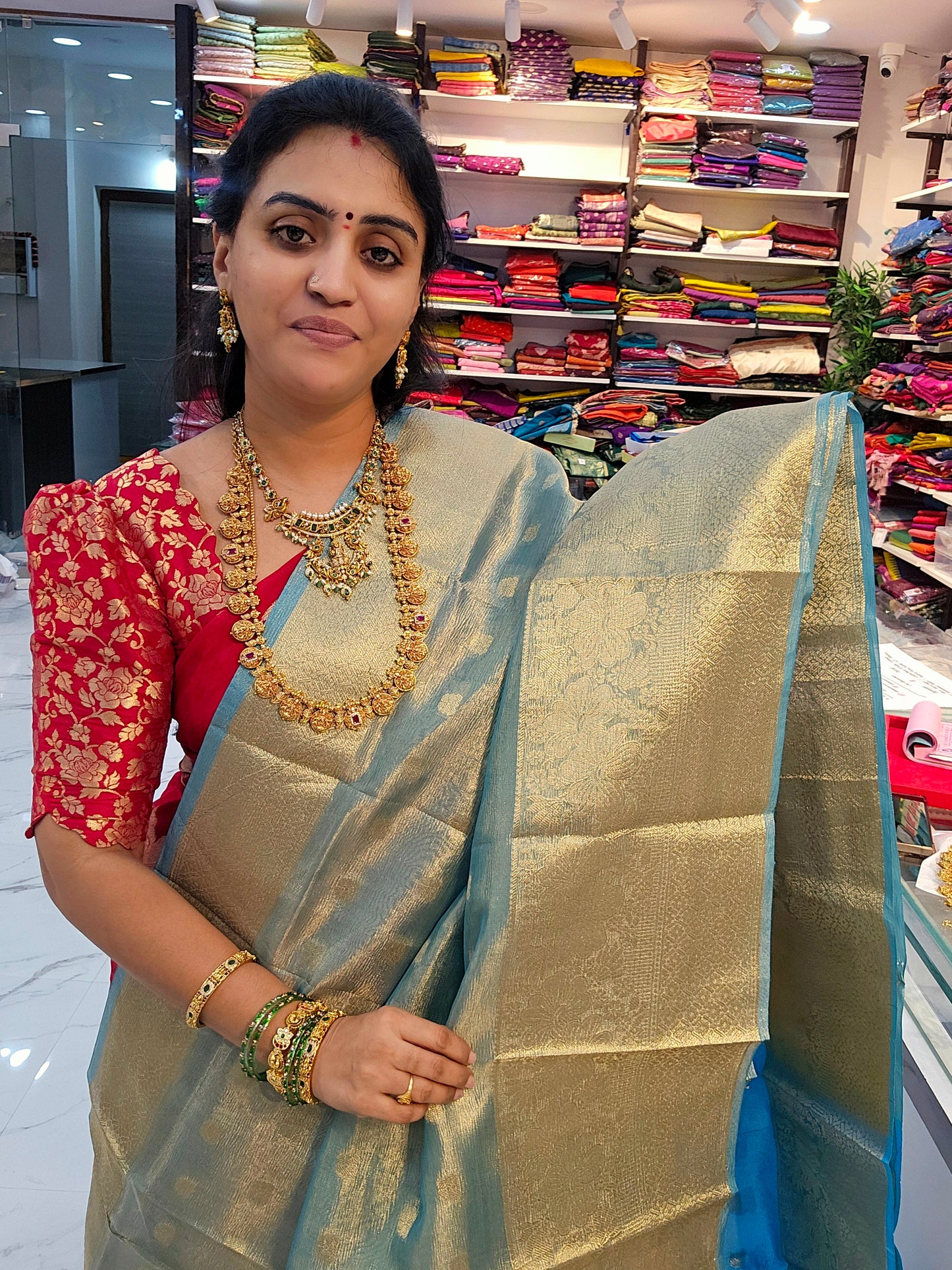 Saree un stiched blouse code SLS 702