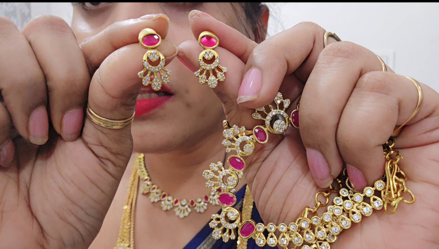 Neck set with earrings Code SLS 373 J