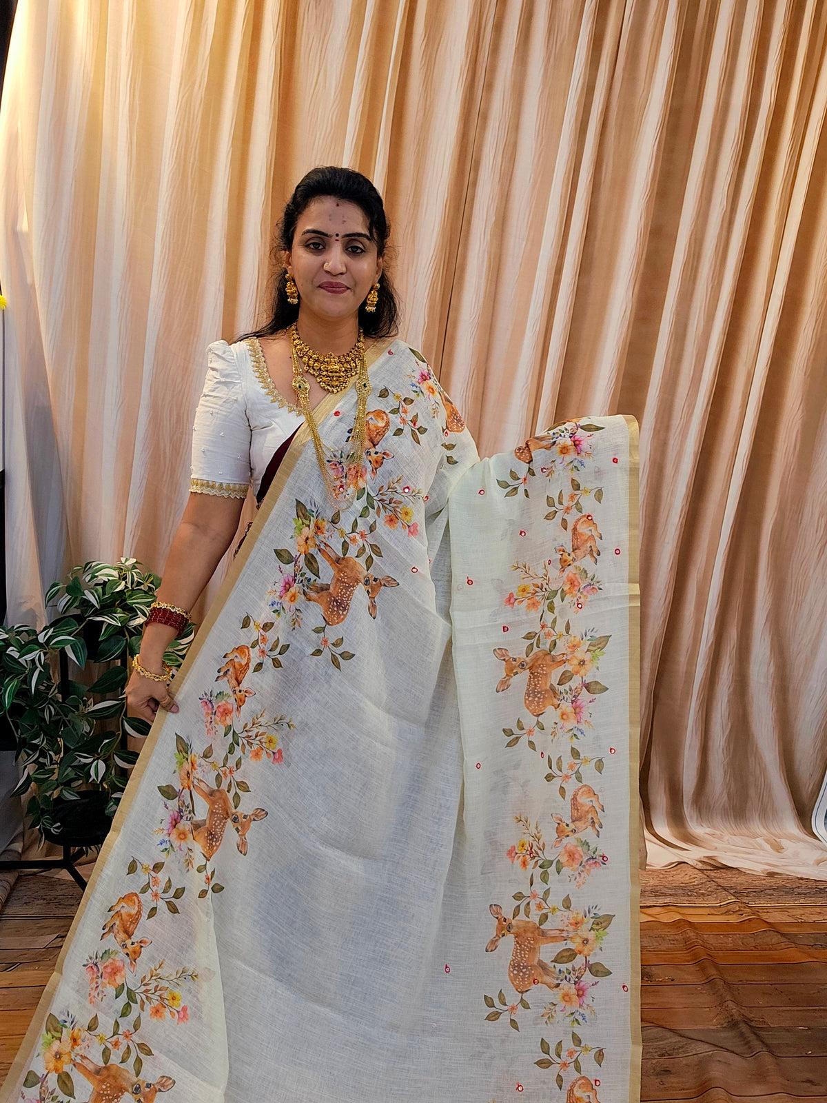 Saree un stiched blouse code SLS 762