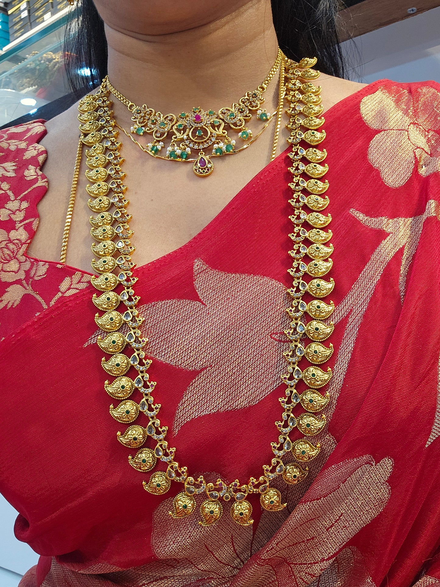 Mango mala with earinge long set code SLS 887J