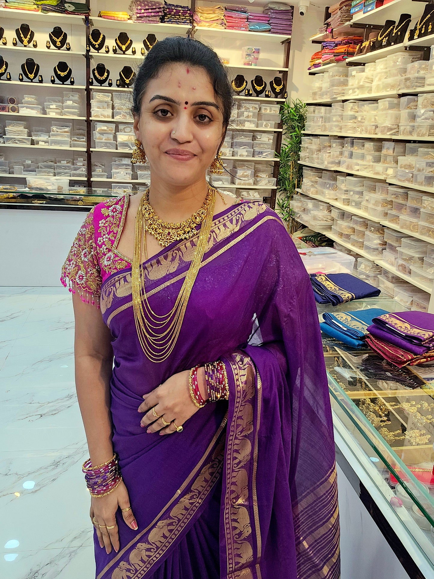Saree un stiched blouse code SLS 717