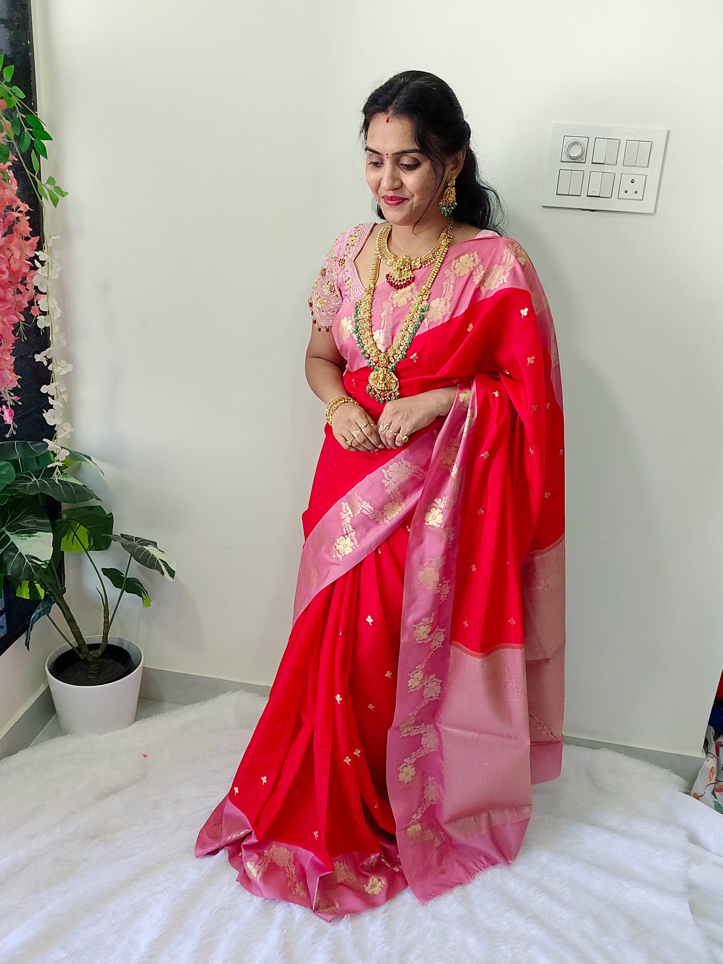Saree un stiched blouse code SLS 318