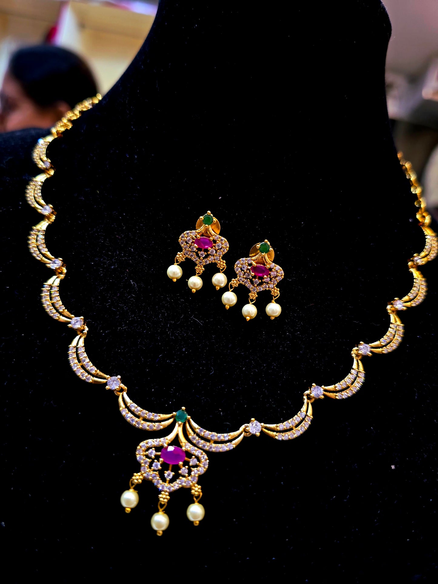Neck set with earrings Code SLS 401 J