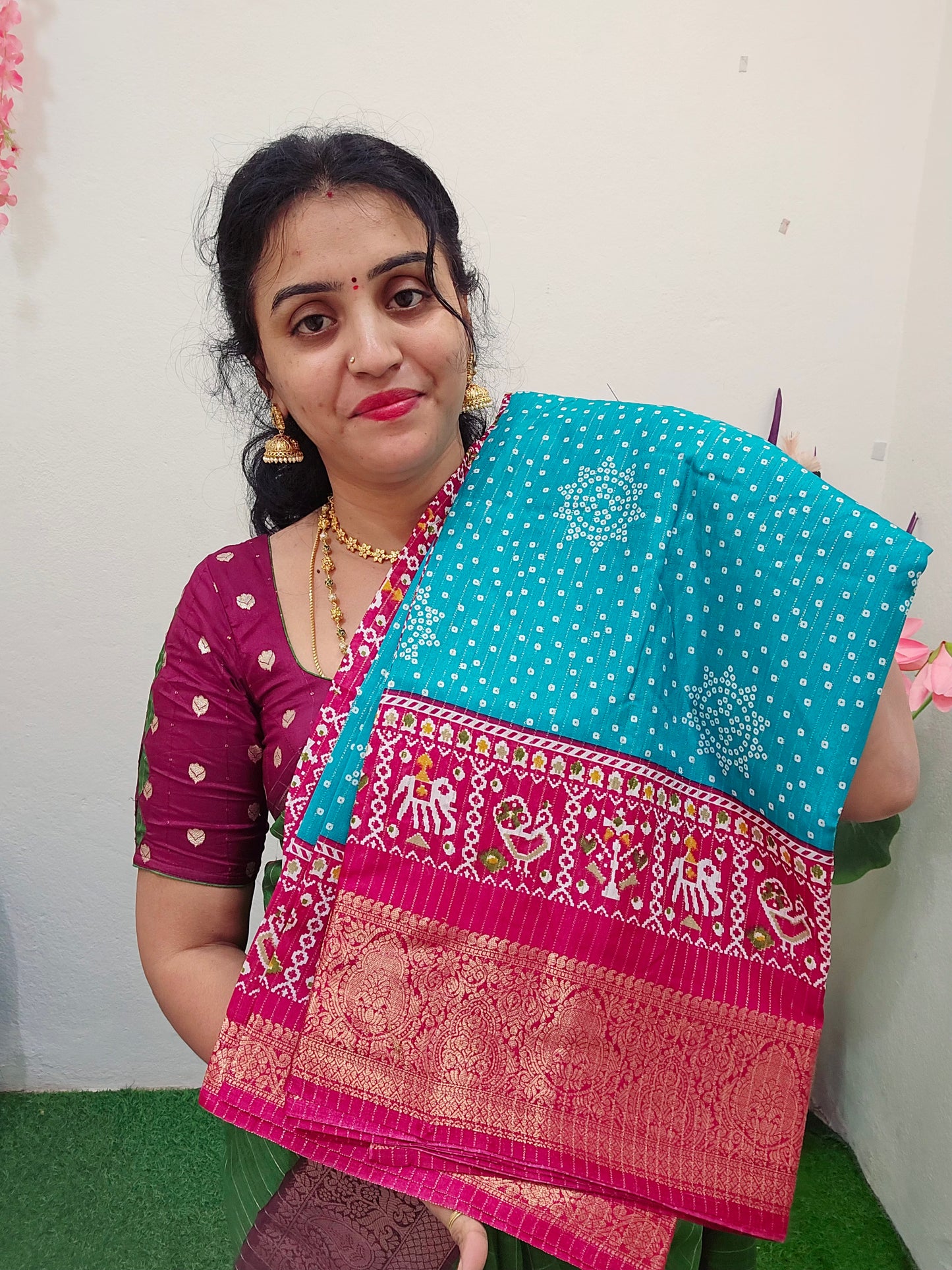 Saree un stiched blouse code SLS 302