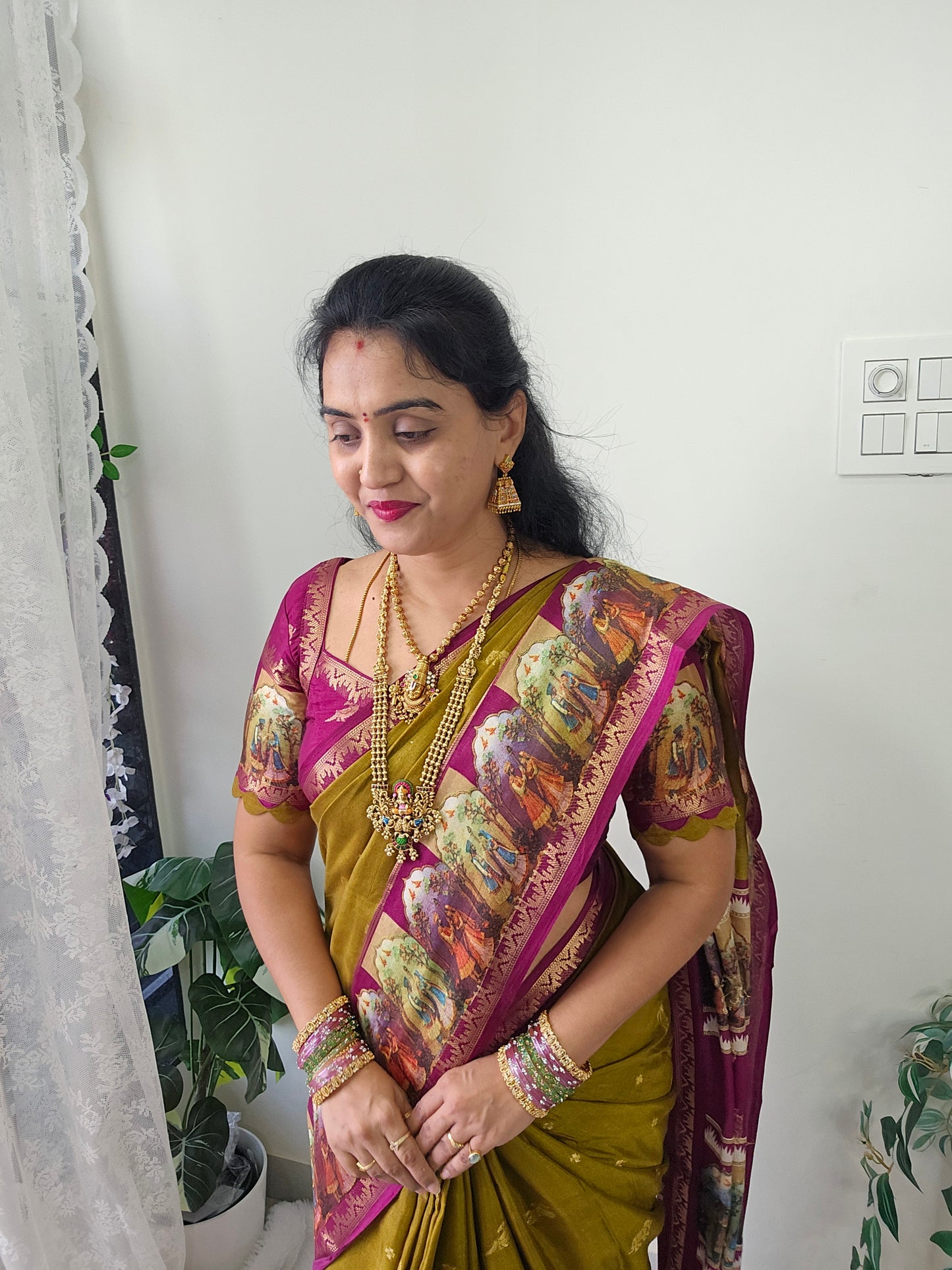 Saree un stiched blouse code SLS 517