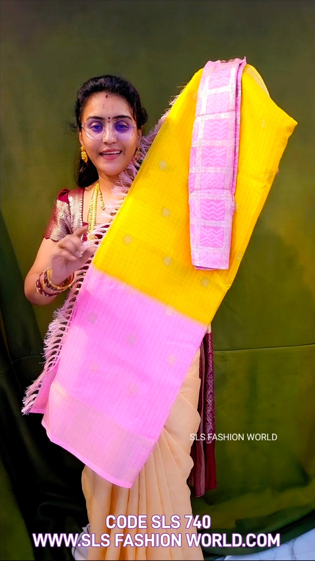 Saree un stiched blouse code 740