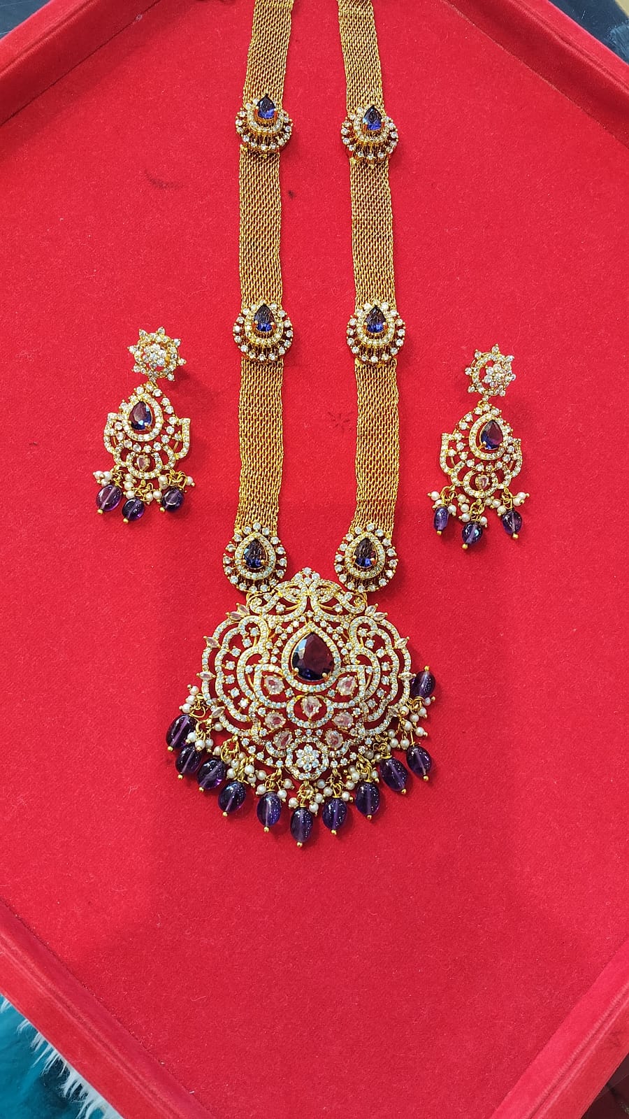 Long set with earrings code SLS 371 J