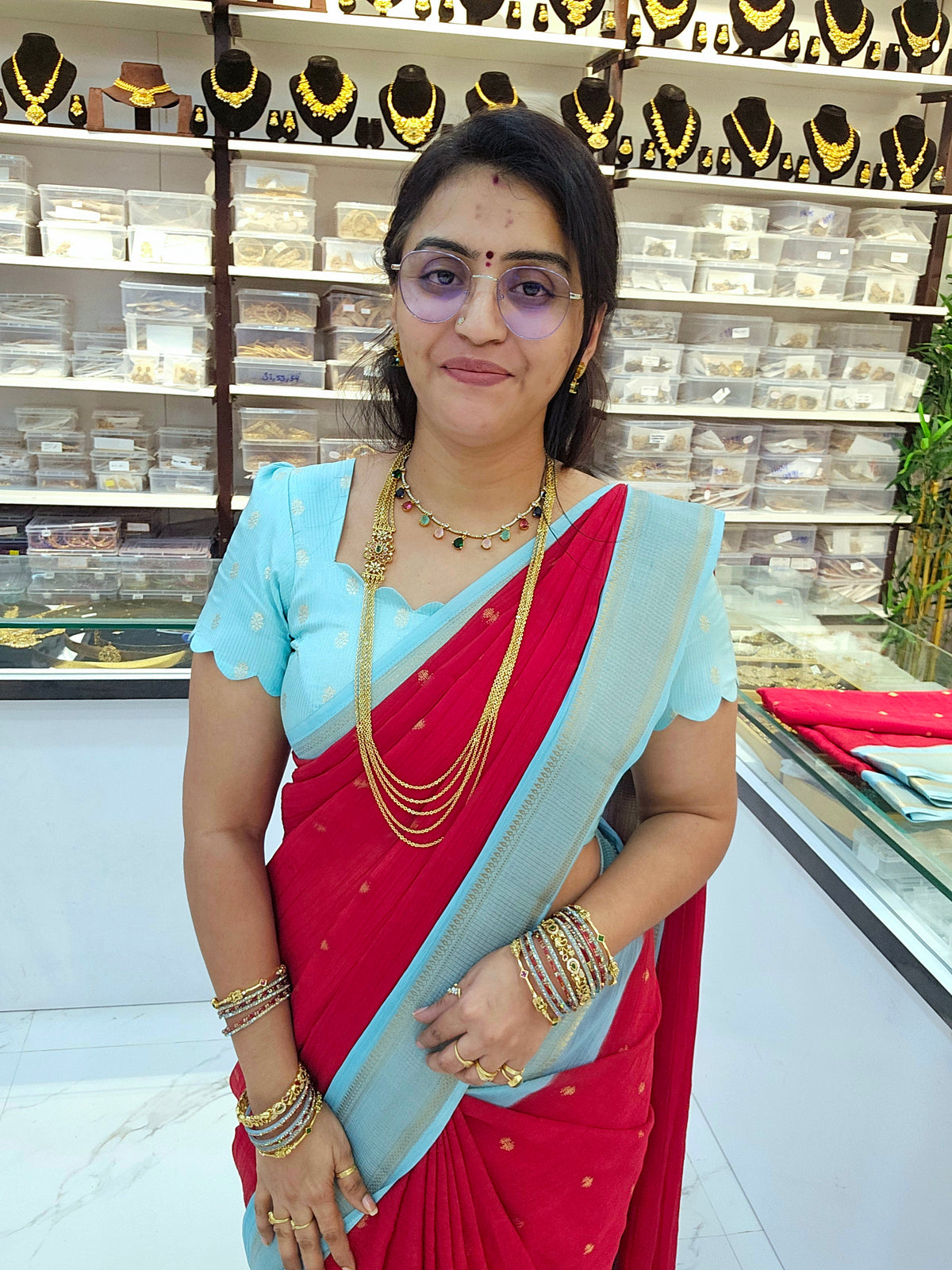 Saree un stiched blouse code SLS 772