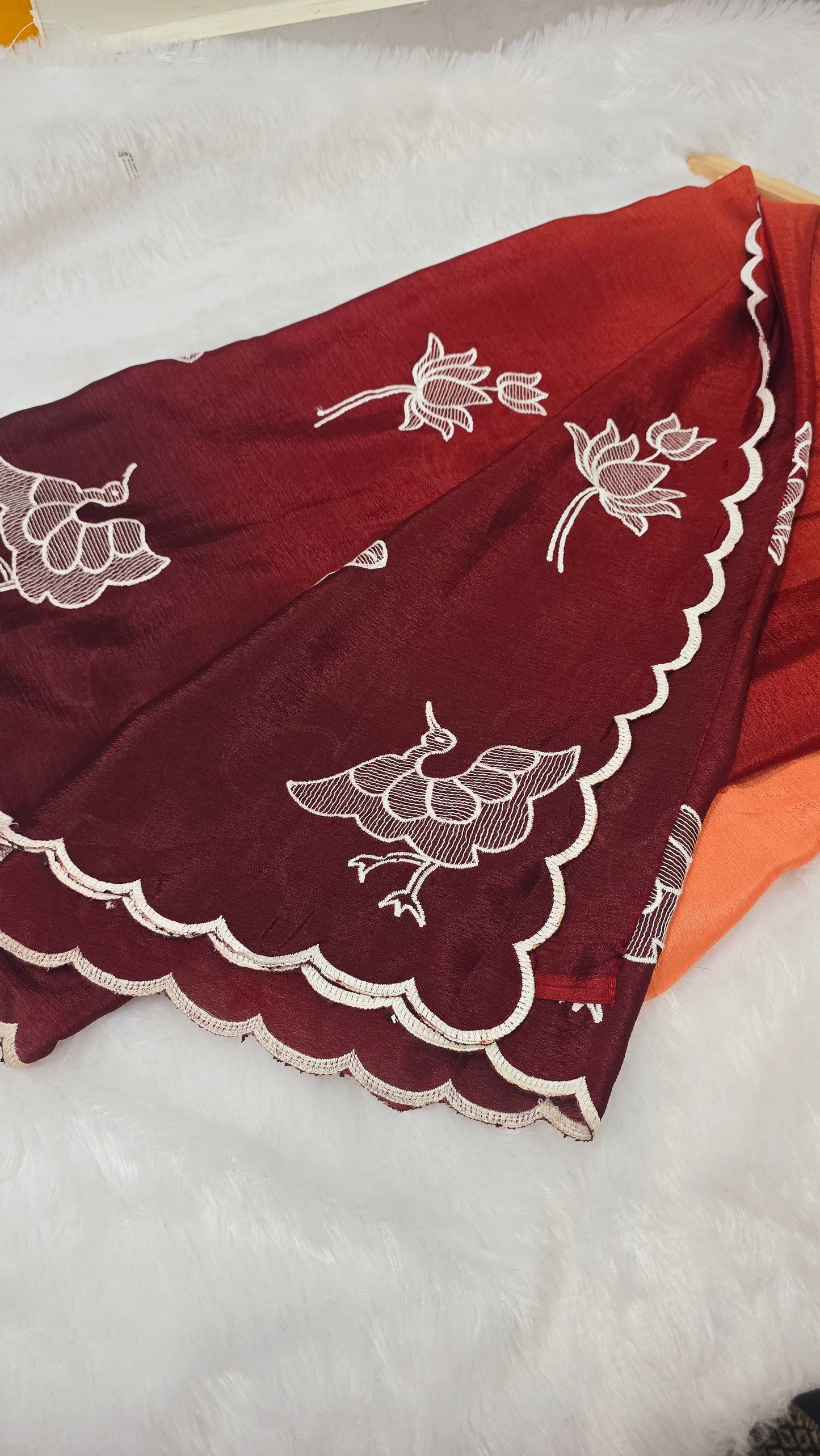 Saree un stiched blouse code SLS 329