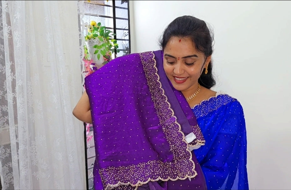 Saree un stiched blouse code SLS 461