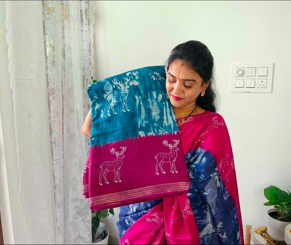 Saree un stiched blouse code SLS 514