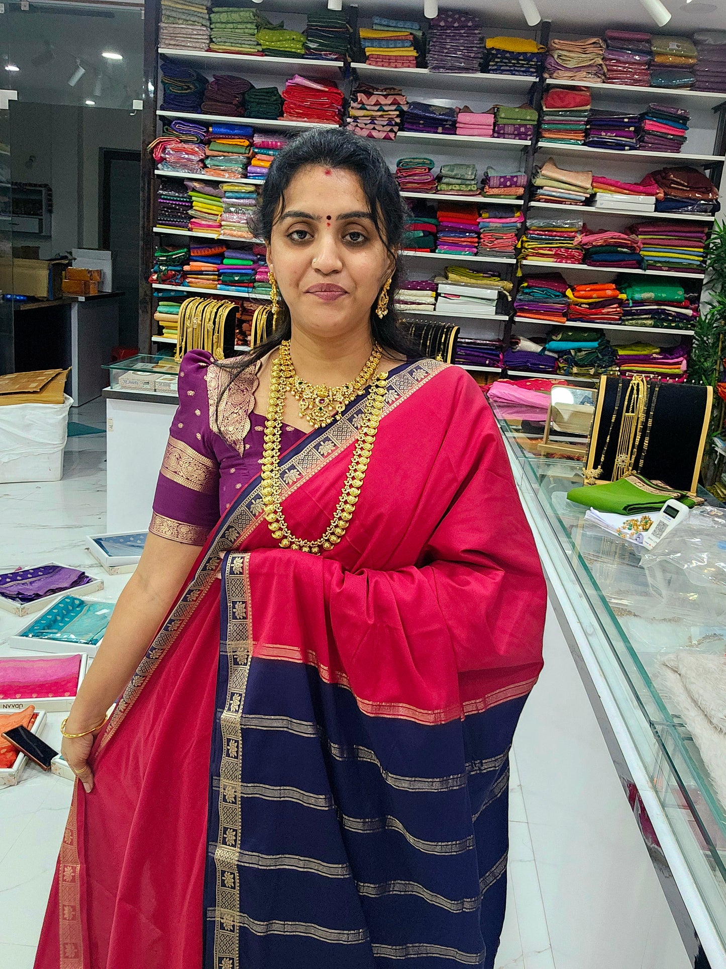 Saree un stiched blouse code SLS 684