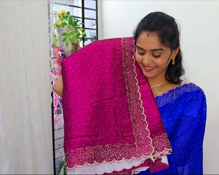 Saree un stiched blouse code SLS 458