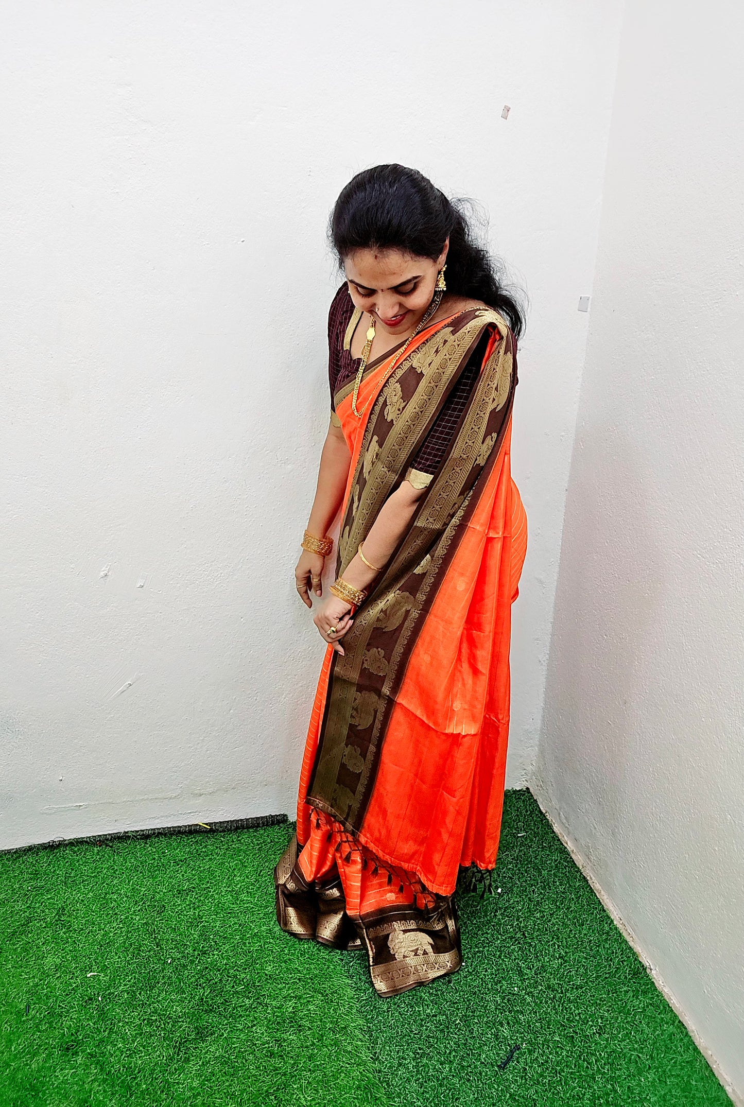 Saree un stiched blouse code SLS 403