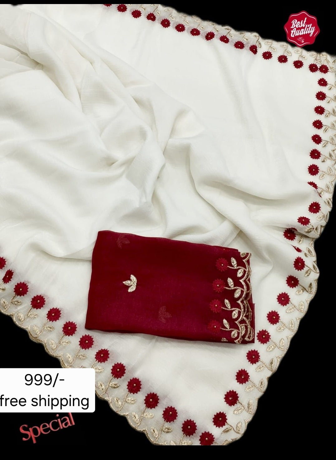 Saree un stiched blouse code SLS 269