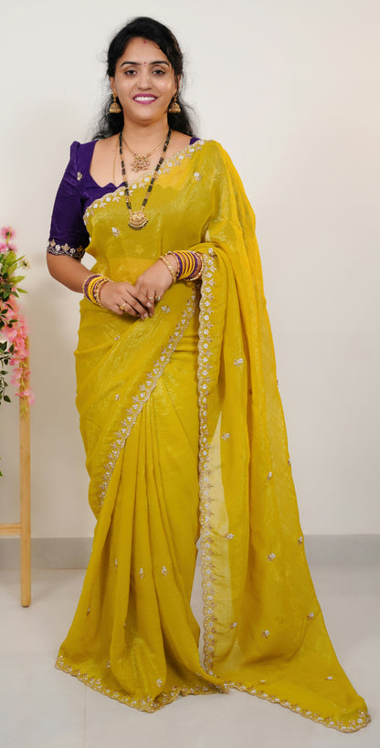 Crunchy crush sarees-SLS44