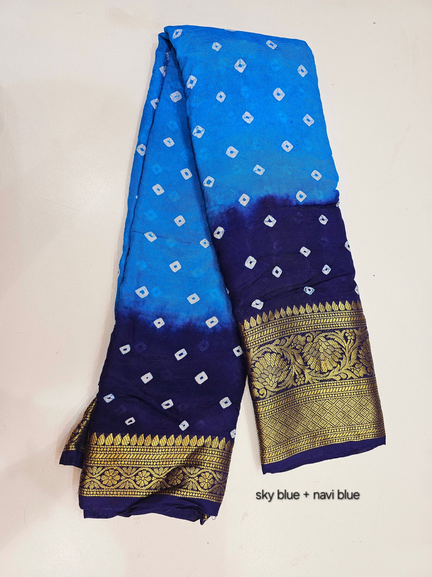 Viscose Kanchipuram Bandhani Sarees - SLS14