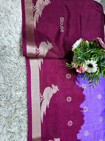 Mushroom silk sarees-SLS53