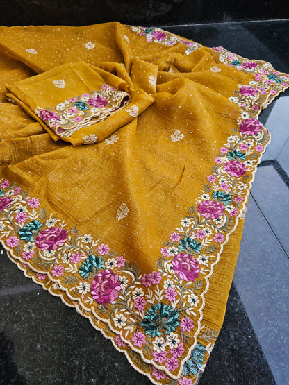 Crunchi crush saree-SLS58