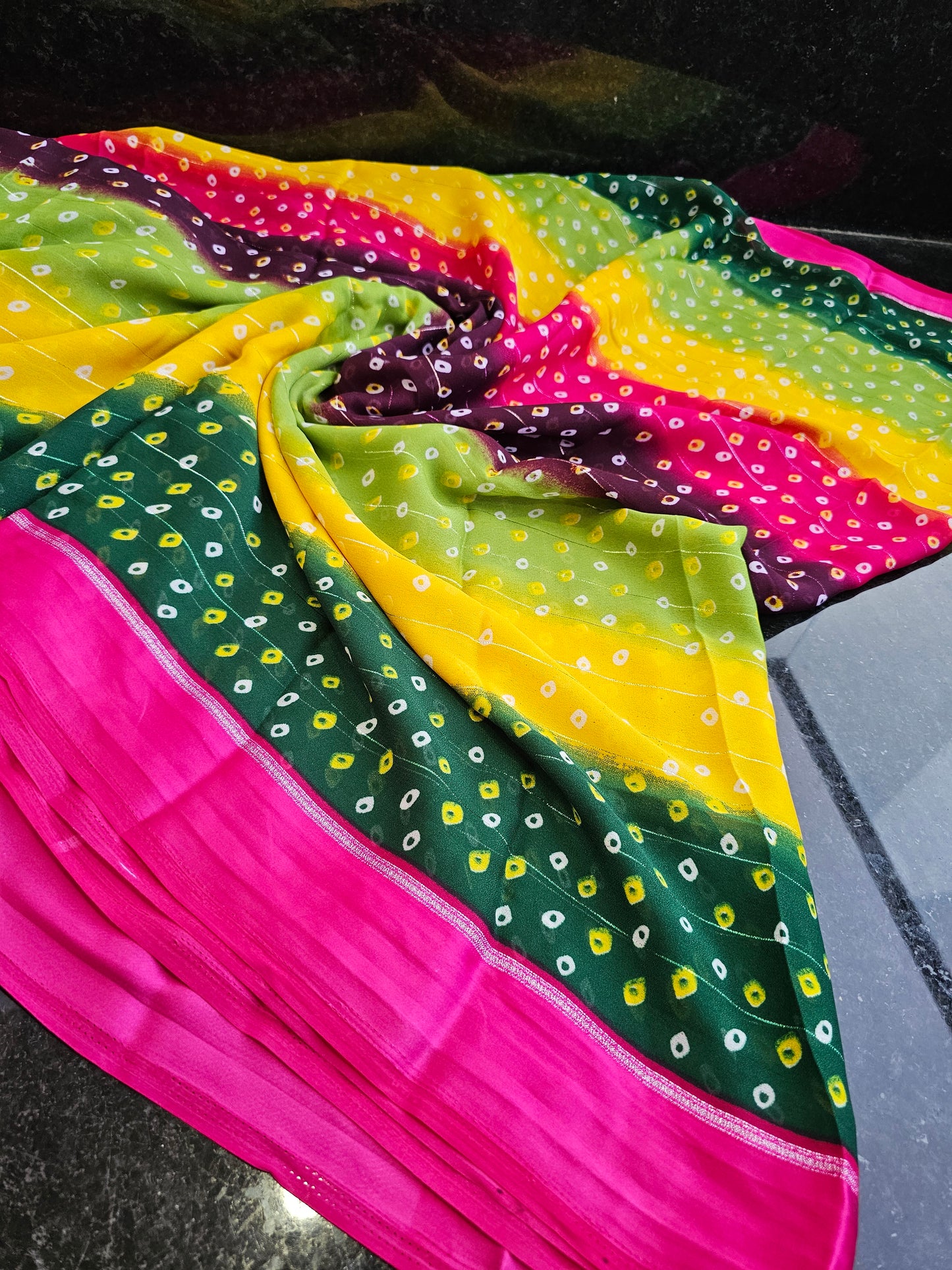 Rainbow saree-SLS55