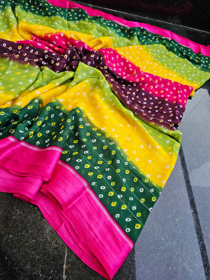 Rainbow saree-SLS55