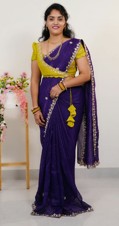 Crunchy crush sarees-SLS44