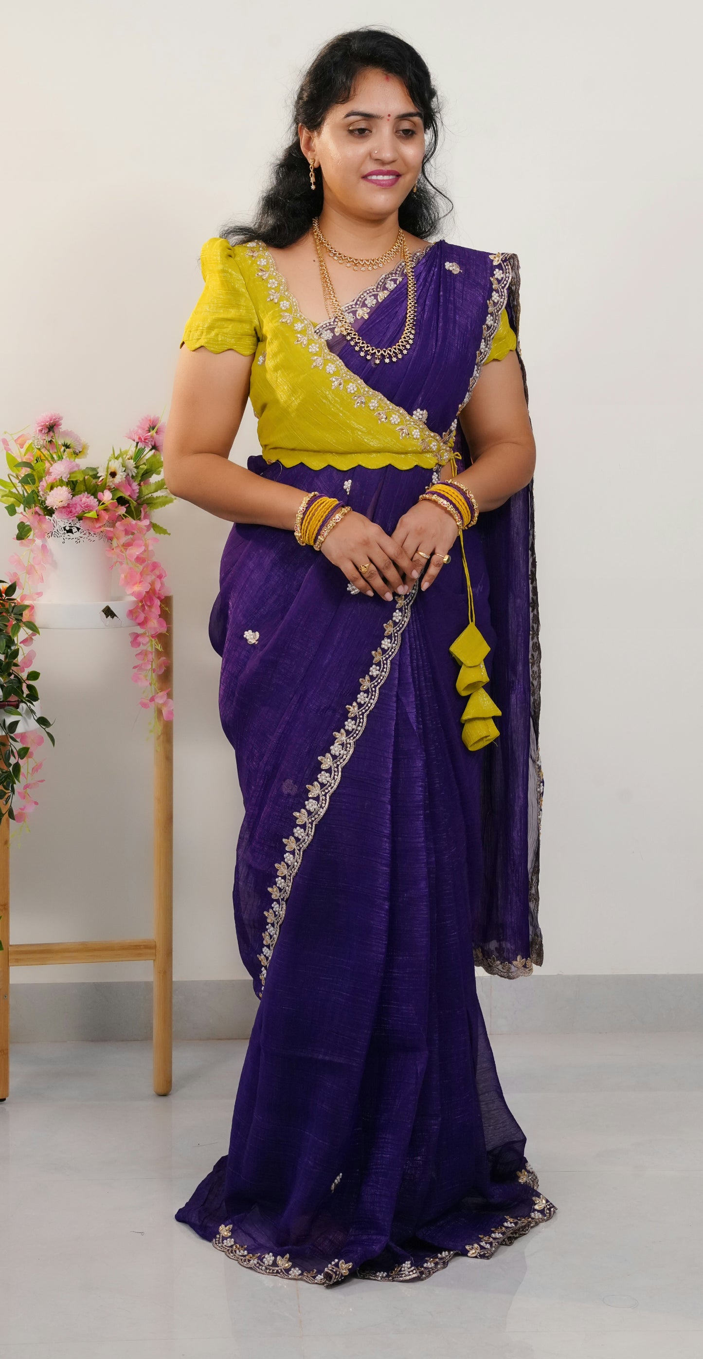 Crunchy crush sarees-SLS44