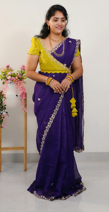 Crunchy crush sarees-SLS44