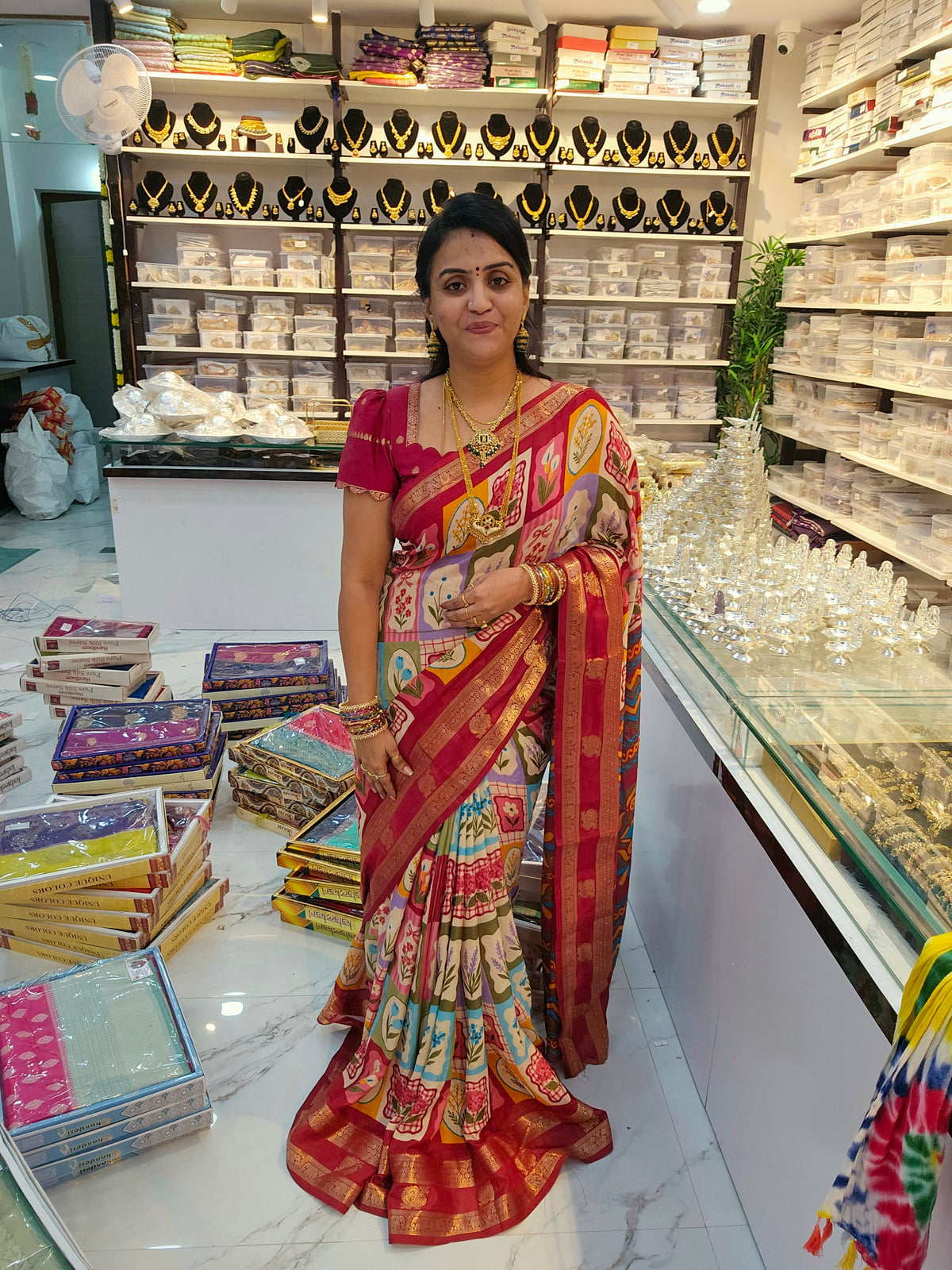 Saree un stiched blouse code SLS 775