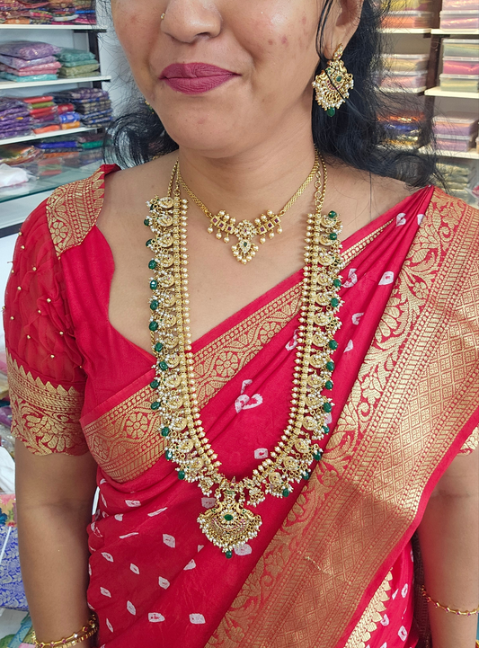 Long neck set with earrings SLS 99j