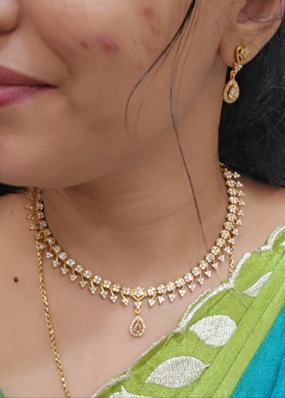 Neck set with earrings - SLS 74J