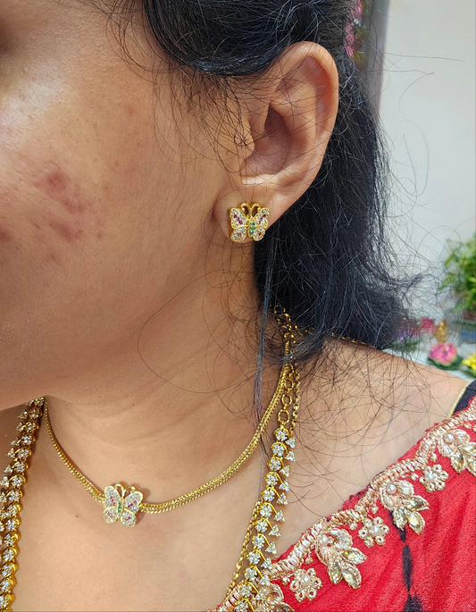 Neck set with earrings - SLS82J