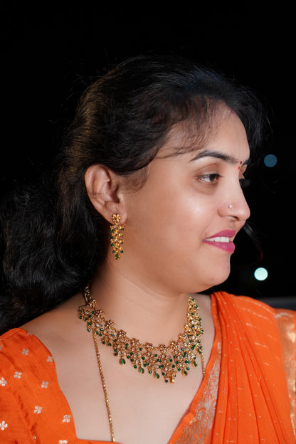 Neck set with earrings -SLS55J