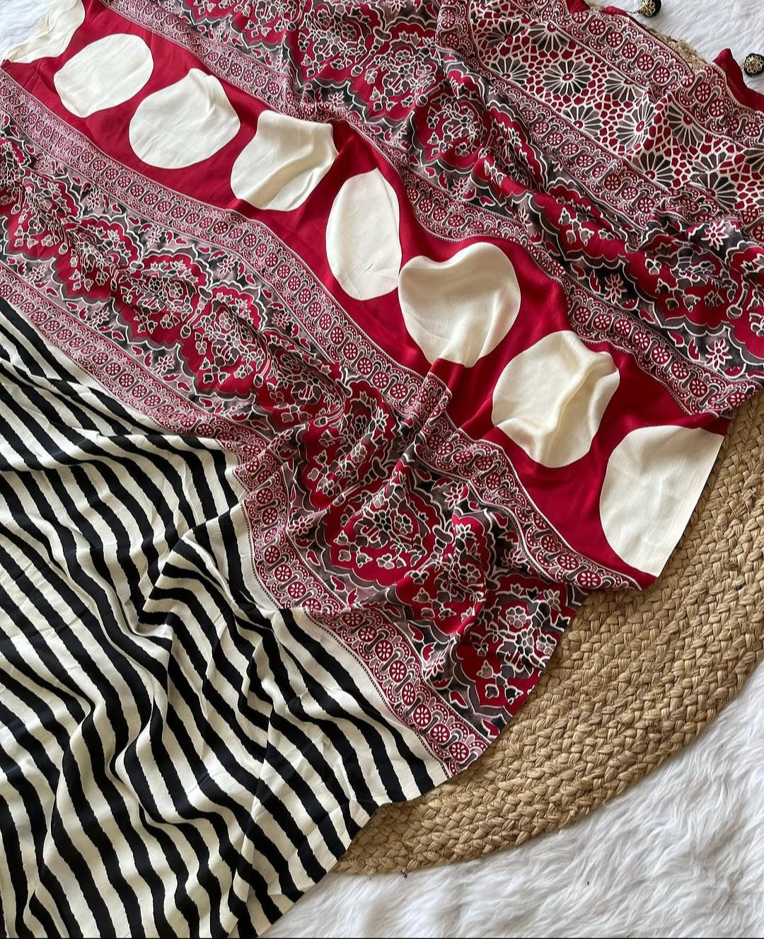 Ajrakh sarees : SLS37