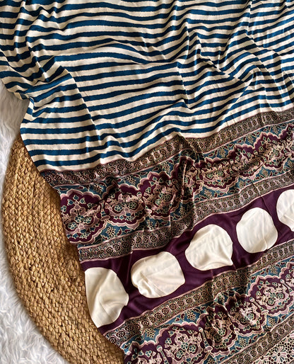 Ajrakh sarees : SLS37