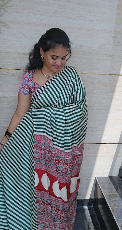 Ajrakh sarees : SLS37