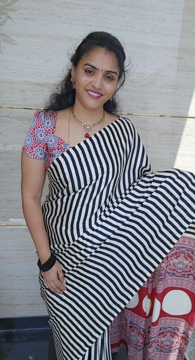 Ajrakh sarees : SLS37