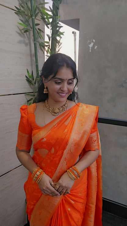 Banarasi Mushroom silk saree- SLS43