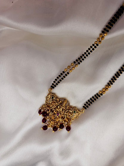 Long Lakshmi black Beads - SLS15J