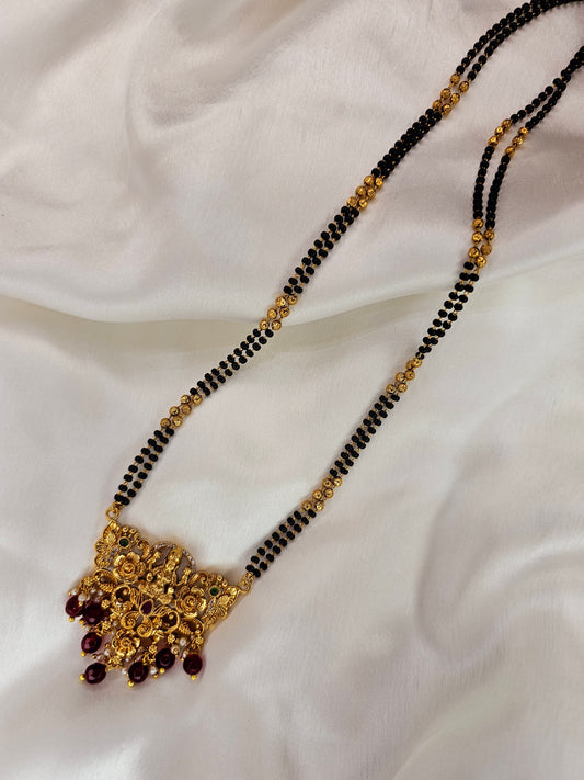 Long Lakshmi black Beads - SLS15J