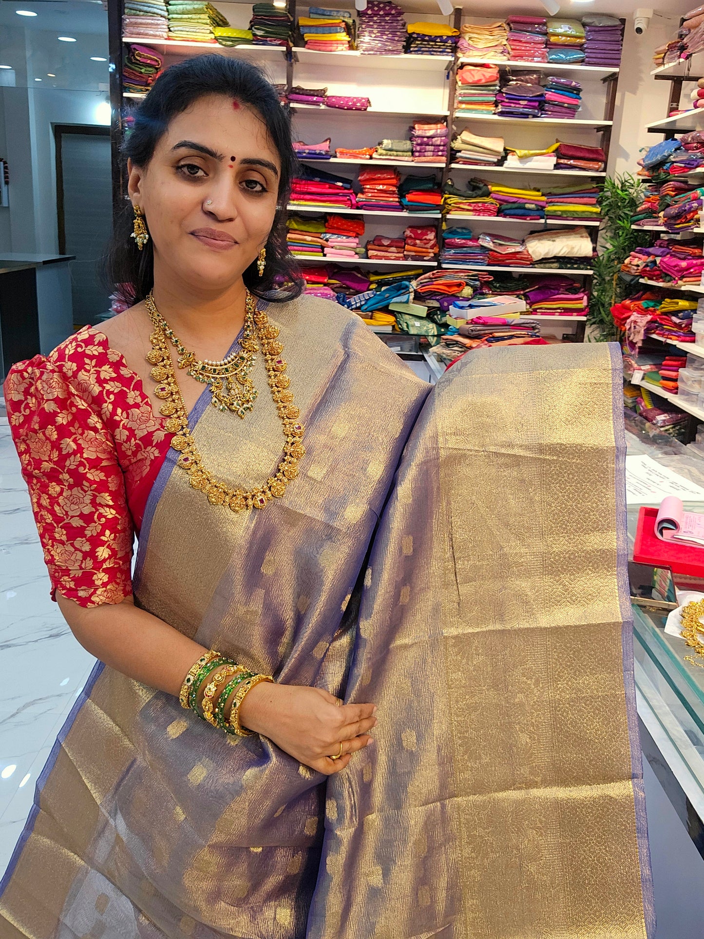 Saree un stiched blouse code SLS 702