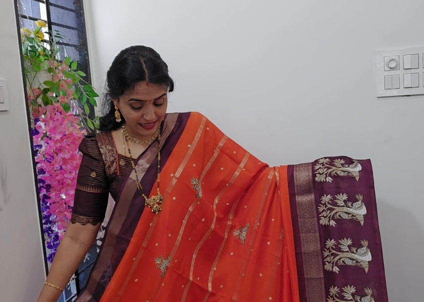 Saree un stiched blouse code SLS 376