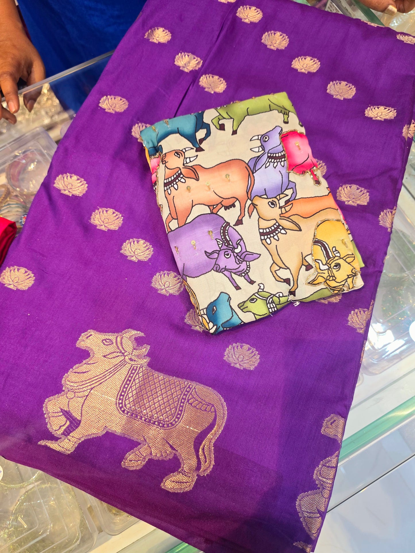 Saree un stitched blouse- SLS  227