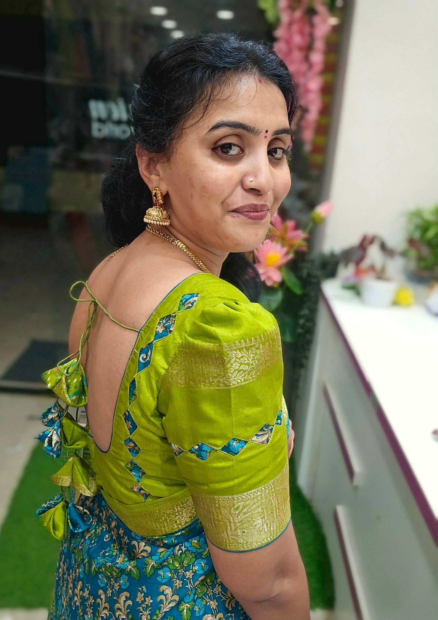 Saree un stiched blouse - SLS69