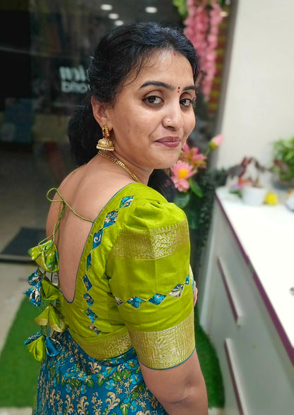 Saree un stiched blouse - SLS69