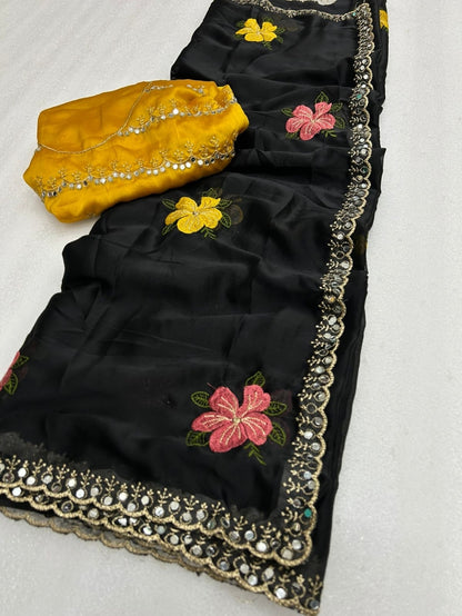 Saree un stiched blouse code SLS 371