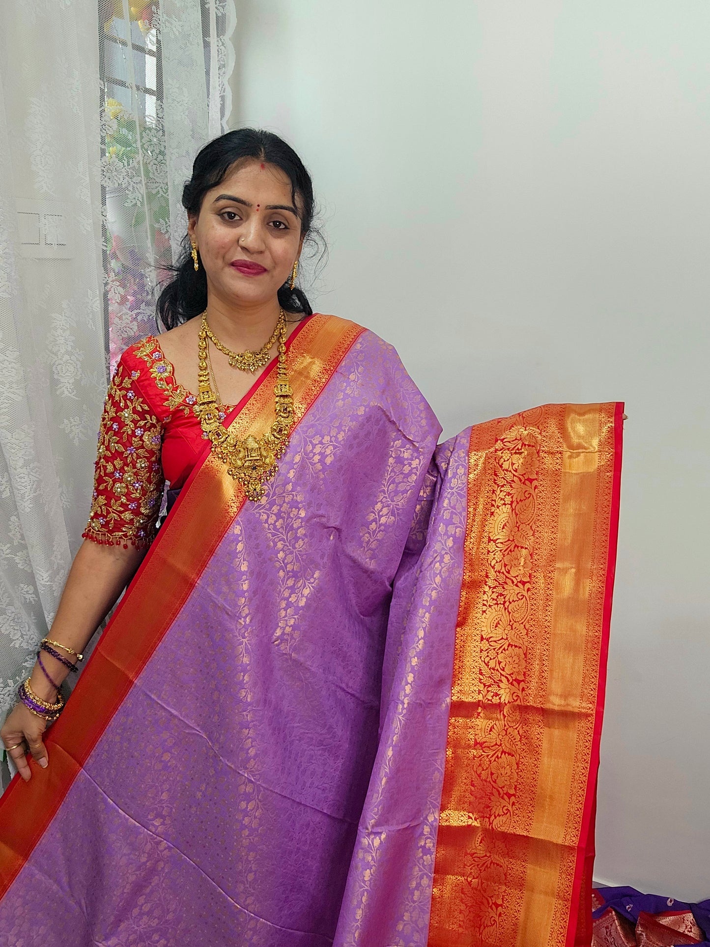 Saree un stiched blouse code SLS 556