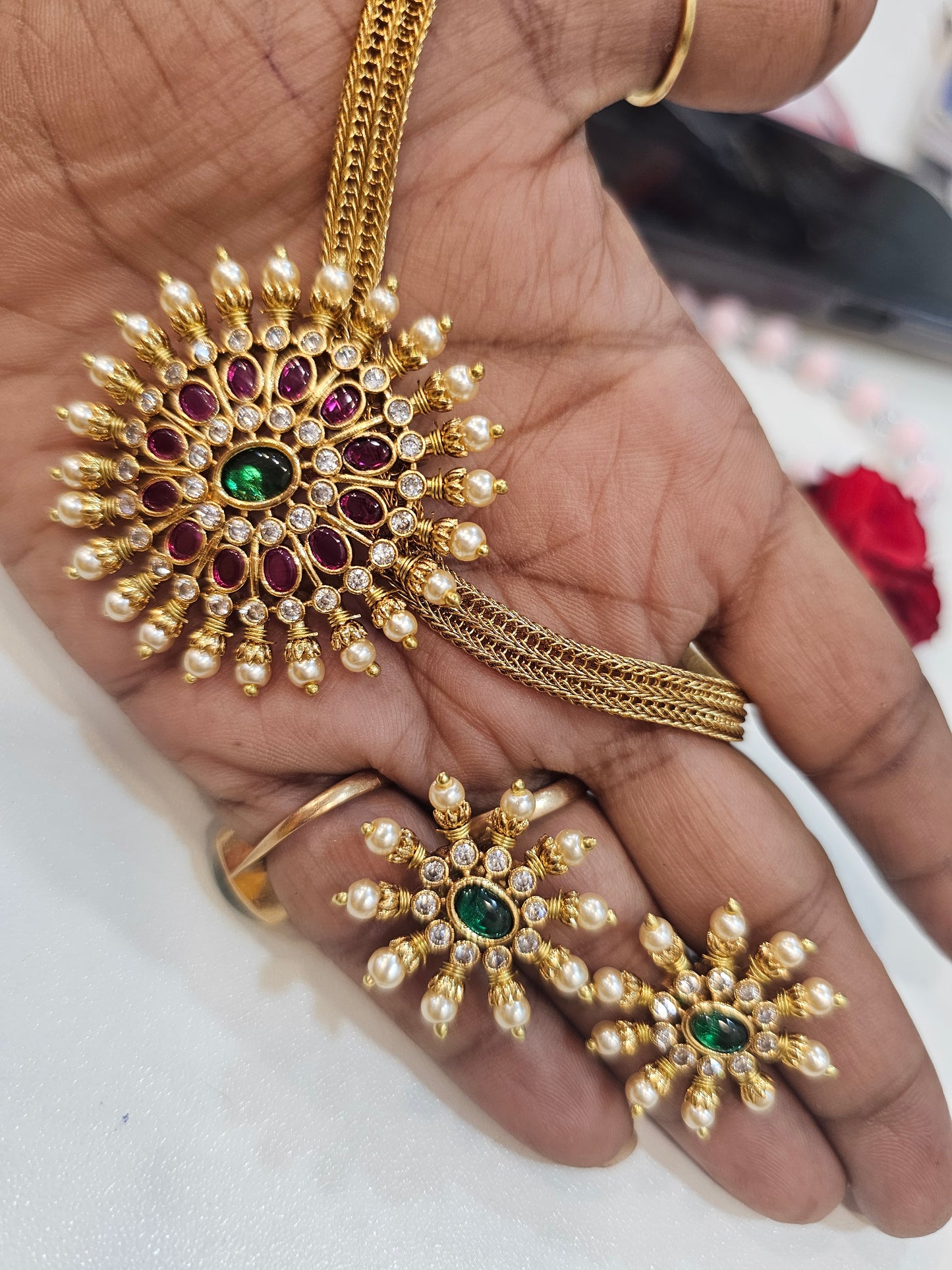 Neck set with earrings Code SLS 232J